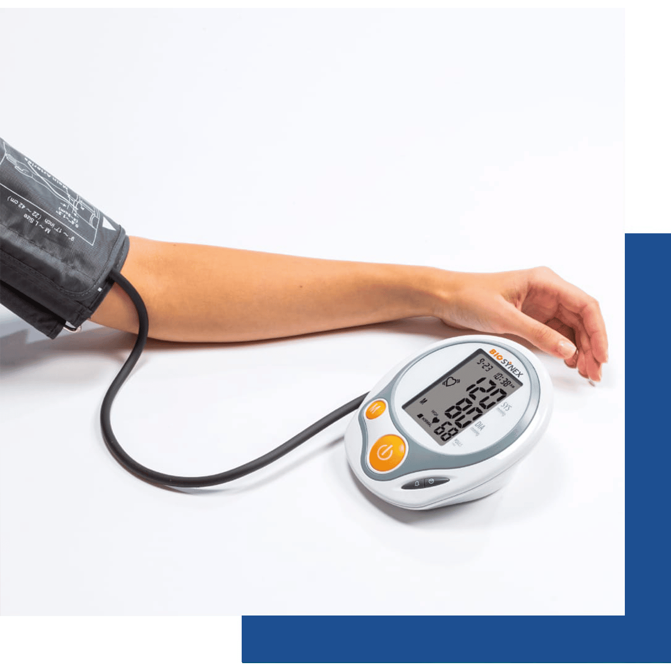 BIOSYNEX cuff blood pressure monitor illustration